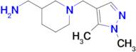 (1-((1,5-Dimethyl-1h-pyrazol-4-yl)methyl)piperidin-3-yl)methanamine