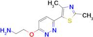 2-((6-(2,4-Dimethylthiazol-5-yl)pyridazin-3-yl)oxy)ethan-1-amine