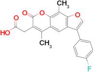 2-(3-(4-Fluorophenyl)-5,9-dimethyl-7-oxo-7h-furo[3,2-g]chromen-6-yl)acetic acid