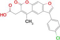 2-(3-(4-Chlorophenyl)-5-methyl-7-oxo-7h-furo[3,2-g]chromen-6-yl)acetic acid