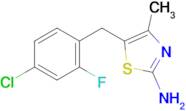 5-[(4-chloro-2-fluorophenyl)methyl]-4-methyl-1,3-thiazol-2-amine