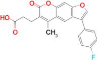 3-(3-(4-Fluorophenyl)-5-methyl-7-oxo-7h-furo[3,2-g]chromen-6-yl)propanoic acid