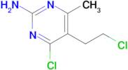 4-chloro-5-(2-chloroethyl)-6-methylpyrimidin-2-amine