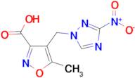 5-Methyl-4-((3-nitro-1h-1,2,4-triazol-1-yl)methyl)isoxazole-3-carboxylic acid