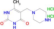 6-methyl-5-[(piperazin-1-yl)methyl]-1,2,3,4-tetrahydropyrimidine-2,4-dione dihydrochloride