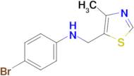 4-Bromo-N-((4-methylthiazol-5-yl)methyl)aniline