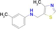 3-Methyl-N-((4-methylthiazol-5-yl)methyl)aniline