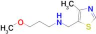 3-Methoxy-N-((4-methylthiazol-5-yl)methyl)propan-1-amine