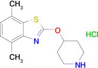 4,7-Dimethyl-2-(piperidin-4-yloxy)benzo[d]thiazole hydrochloride