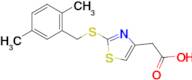 2-(2-((2,5-Dimethylbenzyl)thio)thiazol-4-yl)acetic acid