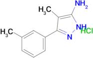 4-methyl-3-(3-methylphenyl)-1H-pyrazol-5-amine hydrochloride