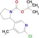 Tert-butyl 2-(6-chloro-4-methylpyridin-3-yl)pyrrolidine-1-carboxylate