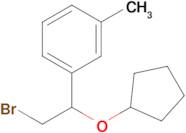 1-(2-Bromo-1-(cyclopentyloxy)ethyl)-3-methylbenzene