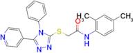 n-(2,4-Dimethylphenyl)-2-((4-phenyl-5-(pyridin-4-yl)-4h-1,2,4-triazol-3-yl)thio)acetamide