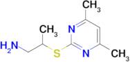 2-((4,6-Dimethylpyrimidin-2-yl)thio)propan-1-amine