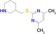 4,6-Dimethyl-2-((piperidin-3-ylmethyl)thio)pyrimidine