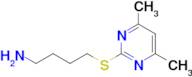 4-((4,6-Dimethylpyrimidin-2-yl)thio)butan-1-amine