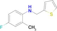 4-Fluoro-2-methyl-N-(thiophen-2-ylmethyl)aniline