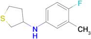 n-(4-Fluoro-3-methylphenyl)tetrahydrothiophen-3-amine