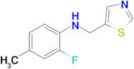 2-Fluoro-4-methyl-N-(thiazol-5-ylmethyl)aniline