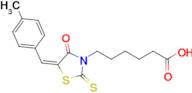 (E)-6-(5-(4-Methylbenzylidene)-4-oxo-2-thioxothiazolidin-3-yl)hexanoic acid