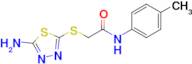 2-[(5-amino-1,3,4-thiadiazol-2-yl)sulfanyl]-N-(4-methylphenyl)acetamide