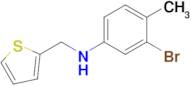 3-Bromo-4-methyl-N-(thiophen-2-ylmethyl)aniline