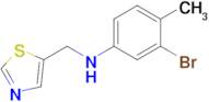 3-Bromo-4-methyl-N-(thiazol-5-ylmethyl)aniline