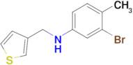 3-Bromo-4-methyl-N-(thiophen-3-ylmethyl)aniline