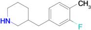 3-(3-Fluoro-4-methylbenzyl)piperidine