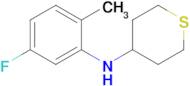 n-(5-Fluoro-2-methylphenyl)tetrahydro-2h-thiopyran-4-amine