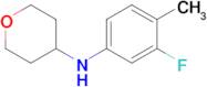 n-(3-Fluoro-4-methylphenyl)tetrahydro-2h-pyran-4-amine