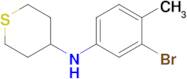 n-(3-Bromo-4-methylphenyl)tetrahydro-2h-thiopyran-4-amine