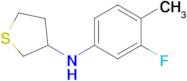 n-(3-Fluoro-4-methylphenyl)tetrahydrothiophen-3-amine