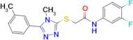 n-(3,4-Difluorophenyl)-2-((4-methyl-5-(m-tolyl)-4h-1,2,4-triazol-3-yl)thio)acetamide