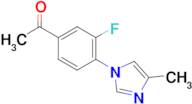 1-(3-Fluoro-4-(4-methyl-1h-imidazol-1-yl)phenyl)ethan-1-one