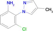 3-Chloro-2-(4-methyl-1h-pyrazol-1-yl)aniline