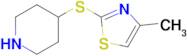 4-Methyl-2-(piperidin-4-ylthio)thiazole