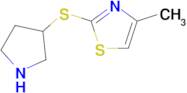 4-Methyl-2-(pyrrolidin-3-ylthio)thiazole