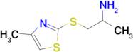 1-((4-Methylthiazol-2-yl)thio)propan-2-amine