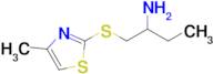 1-((4-Methylthiazol-2-yl)thio)butan-2-amine