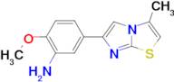 2-Methoxy-5-(3-methylimidazo[2,1-b]thiazol-6-yl)aniline