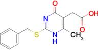 2-[2-(benzylsulfanyl)-6-methyl-4-oxo-1,4-dihydropyrimidin-5-yl]acetic acid