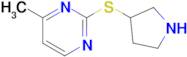 4-Methyl-2-(pyrrolidin-3-ylthio)pyrimidine