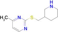 4-Methyl-2-((piperidin-3-ylmethyl)thio)pyrimidine