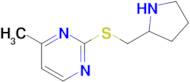 4-Methyl-2-((pyrrolidin-2-ylmethyl)thio)pyrimidine