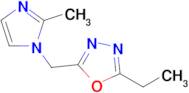 2-Ethyl-5-((2-methyl-1h-imidazol-1-yl)methyl)-1,3,4-oxadiazole