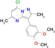 7-Chloro-3-(3,4-dimethoxyphenyl)-2,5-dimethylpyrazolo[1,5-a]pyrimidine