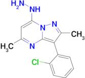 3-(2-Chlorophenyl)-7-hydrazinyl-2,5-dimethylpyrazolo[1,5-a]pyrimidine