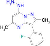 3-(2-Fluorophenyl)-7-hydrazinyl-2,5-dimethylpyrazolo[1,5-a]pyrimidine